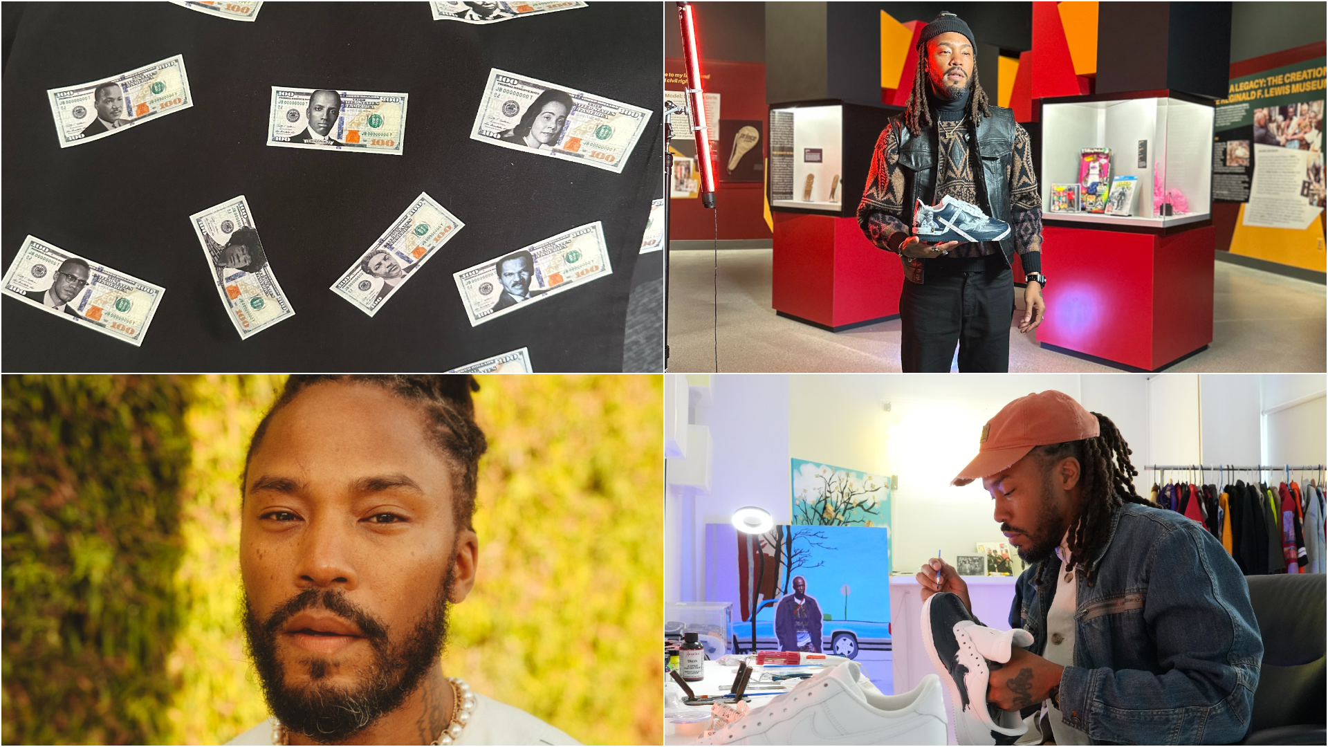 Un sac fourre-tout qui porte cent ans d'histoire noire : Akio Evans mêle art et conscience.