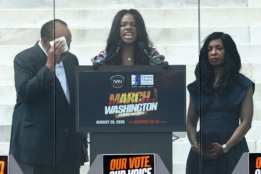 La petite-fille de MLK, Yolanda, appelle à restaurer le rêve à Washington pour les droits de vote.
